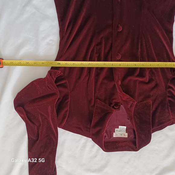 Talbots  Vtg Women Size 6 Rich Burgundy Long Sleeve Dress - Picture 15 of 16